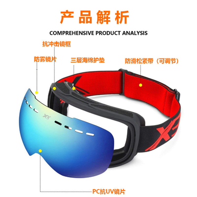 China Ski Google PC Mirror Lens blok UV sneeuwbril Gemakkelijk te vervangen voor bijziendheid Lens leverancier